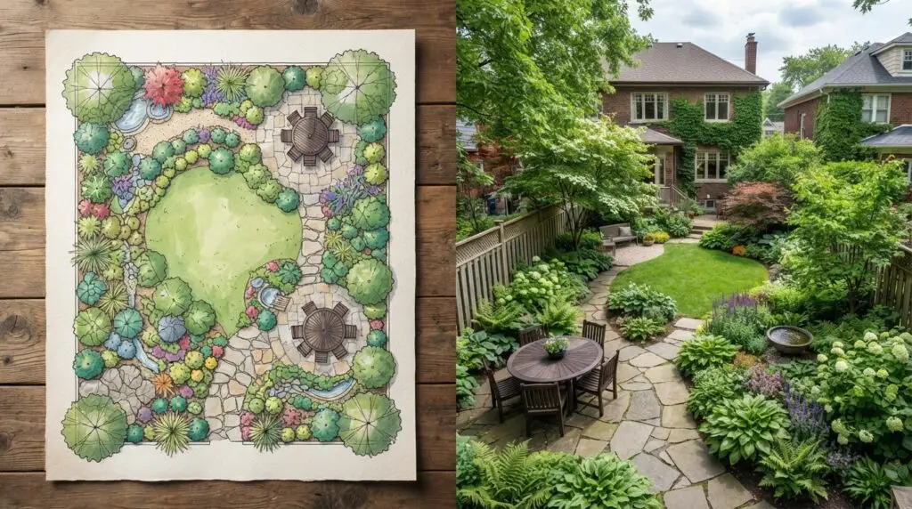 tuinontwerp met beplantingsplan