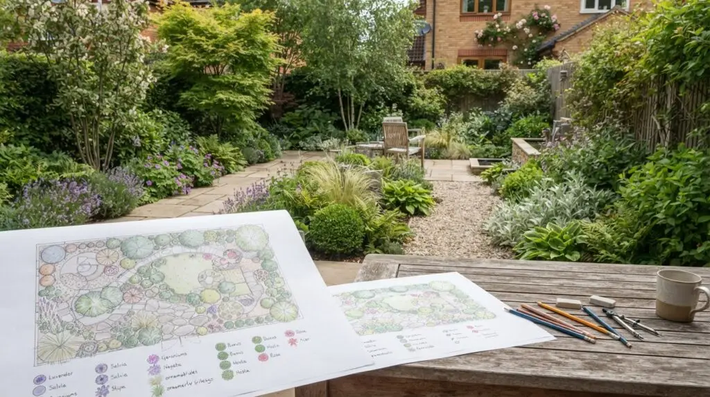 tuinontwerp met beplantingsplan